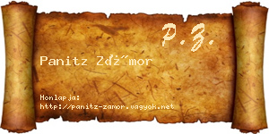 Panitz Zámor névjegykártya